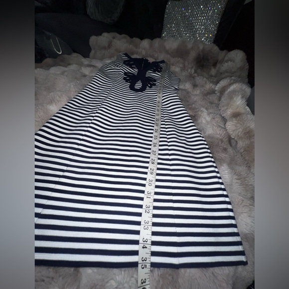 Lilly Pulitzer Dress Janice Shift True Navy Ottoman Stripe, Small - Picture 11 of 15